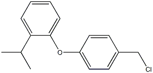 1-[4-(chloromethyl)phenoxy]-2-(propan-2-yl)benzene Struktur