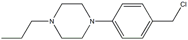 1-[4-(chloromethyl)phenyl]-4-propylpiperazine Struktur