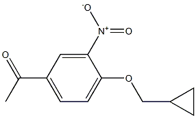 1-[4-(cyclopropylmethoxy)-3-nitrophenyl]ethan-1-one Struktur