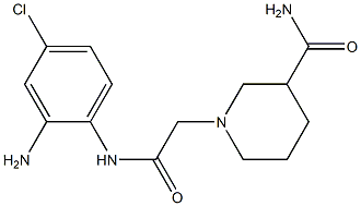 1-{[(2-amino-4-chlorophenyl)carbamoyl]methyl}piperidine-3-carboxamide Struktur