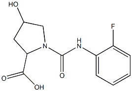 1-{[(2-fluorophenyl)amino]carbonyl}-4-hydroxypyrrolidine-2-carboxylic acid Struktur