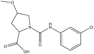 1-{[(3-chlorophenyl)amino]carbonyl}-4-methoxypyrrolidine-2-carboxylic acid Struktur