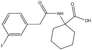 1-{[(3-fluorophenyl)acetyl]amino}cyclohexanecarboxylic acid Struktur