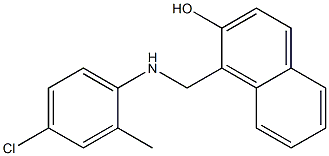 1-{[(4-chloro-2-methylphenyl)amino]methyl}naphthalen-2-ol Struktur