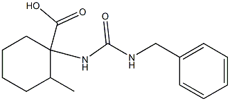 1-{[(benzylamino)carbonyl]amino}-2-methylcyclohexanecarboxylic acid Struktur