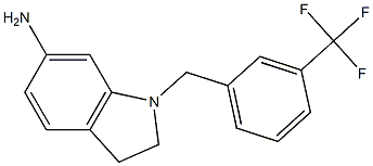 1-{[3-(trifluoromethyl)phenyl]methyl}-2,3-dihydro-1H-indol-6-amine Struktur