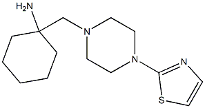 1-{[4-(1,3-thiazol-2-yl)piperazin-1-yl]methyl}cyclohexan-1-amine Struktur