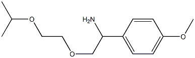 1-{1-amino-2-[2-(propan-2-yloxy)ethoxy]ethyl}-4-methoxybenzene Struktur