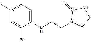 1-{2-[(2-bromo-4-methylphenyl)amino]ethyl}imidazolidin-2-one Struktur