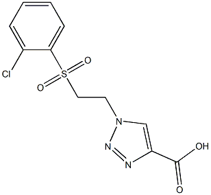 1-{2-[(2-chlorobenzene)sulfonyl]ethyl}-1H-1,2,3-triazole-4-carboxylic acid Struktur