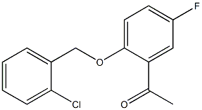 1-{2-[(2-chlorophenyl)methoxy]-5-fluorophenyl}ethan-1-one Struktur