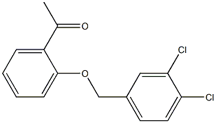 1-{2-[(3,4-dichlorophenyl)methoxy]phenyl}ethan-1-one Struktur