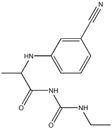 1-{2-[(3-cyanophenyl)amino]propanoyl}-3-ethylurea Struktur