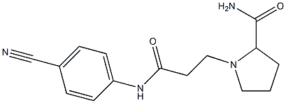 1-{2-[(4-cyanophenyl)carbamoyl]ethyl}pyrrolidine-2-carboxamide Struktur