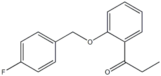 1-{2-[(4-fluorophenyl)methoxy]phenyl}propan-1-one Struktur