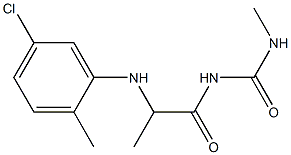 1-{2-[(5-chloro-2-methylphenyl)amino]propanoyl}-3-methylurea Struktur