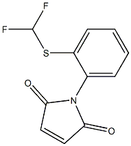 1-{2-[(difluoromethyl)sulfanyl]phenyl}-2,5-dihydro-1H-pyrrole-2,5-dione Struktur