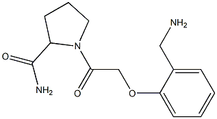 1-{2-[2-(aminomethyl)phenoxy]acetyl}pyrrolidine-2-carboxamide Struktur