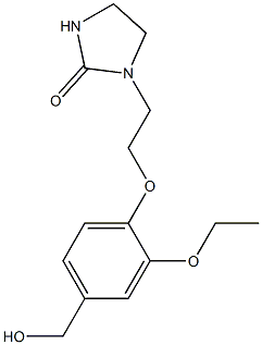 1-{2-[2-ethoxy-4-(hydroxymethyl)phenoxy]ethyl}imidazolidin-2-one Struktur