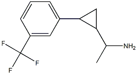 1-{2-[3-(trifluoromethyl)phenyl]cyclopropyl}ethan-1-amine Struktur