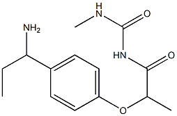 1-{2-[4-(1-aminopropyl)phenoxy]propanoyl}-3-methylurea Struktur