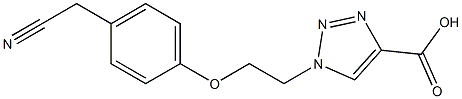 1-{2-[4-(cyanomethyl)phenoxy]ethyl}-1H-1,2,3-triazole-4-carboxylic acid Struktur