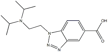 1-{2-[bis(propan-2-yl)amino]ethyl}-1H-1,2,3-benzotriazole-5-carboxylic acid Struktur