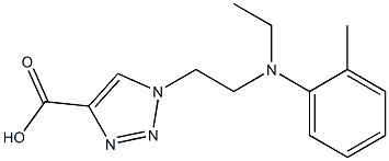 1-{2-[ethyl(2-methylphenyl)amino]ethyl}-1H-1,2,3-triazole-4-carboxylic acid Struktur