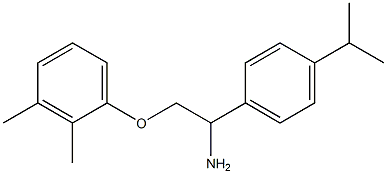 1-{2-amino-2-[4-(propan-2-yl)phenyl]ethoxy}-2,3-dimethylbenzene Struktur