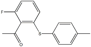 1-{2-fluoro-6-[(4-methylphenyl)sulfanyl]phenyl}ethan-1-one Struktur