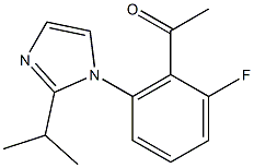 1-{2-fluoro-6-[2-(propan-2-yl)-1H-imidazol-1-yl]phenyl}ethan-1-one Struktur