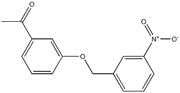 1-{3-[(3-nitrobenzyl)oxy]phenyl}ethanone Struktur