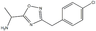 1-{3-[(4-chlorophenyl)methyl]-1,2,4-oxadiazol-5-yl}ethan-1-amine Struktur