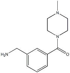 1-{3-[(4-methylpiperazin-1-yl)carbonyl]phenyl}methanamine Struktur