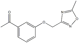 1-{3-[(5-methyl-1,2,4-oxadiazol-3-yl)methoxy]phenyl}ethan-1-one Struktur