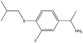 1-{3-fluoro-4-[(2-methylpropyl)sulfanyl]phenyl}ethan-1-amine Struktur