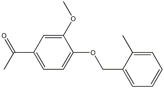 1-{3-methoxy-4-[(2-methylphenyl)methoxy]phenyl}ethan-1-one Struktur