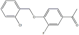 1-{4-[(2-chlorophenyl)methoxy]-3-fluorophenyl}ethan-1-one Struktur