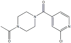 1-{4-[(2-chloropyridin-4-yl)carbonyl]piperazin-1-yl}ethan-1-one Struktur