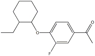 1-{4-[(2-ethylcyclohexyl)oxy]-3-fluorophenyl}ethan-1-one Struktur