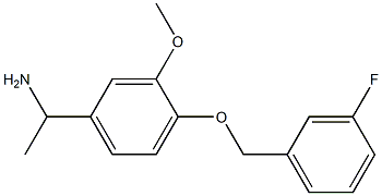 1-{4-[(3-fluorobenzyl)oxy]-3-methoxyphenyl}ethanamine Struktur