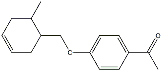 1-{4-[(6-methylcyclohex-3-en-1-yl)methoxy]phenyl}ethan-1-one Struktur