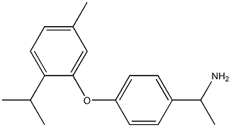 1-{4-[5-methyl-2-(propan-2-yl)phenoxy]phenyl}ethan-1-amine Struktur