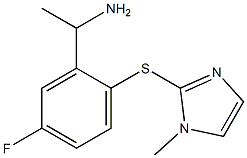 1-{5-fluoro-2-[(1-methyl-1H-imidazol-2-yl)sulfanyl]phenyl}ethan-1-amine Struktur