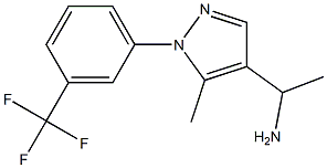 1-{5-methyl-1-[3-(trifluoromethyl)phenyl]-1H-pyrazol-4-yl}ethan-1-amine Struktur