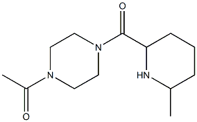 1-acetyl-4-[(6-methylpiperidin-2-yl)carbonyl]piperazine Struktur