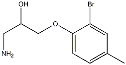 1-amino-3-(2-bromo-4-methylphenoxy)propan-2-ol Struktur