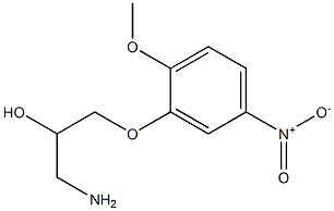 1-amino-3-(2-methoxy-5-nitrophenoxy)propan-2-ol Struktur