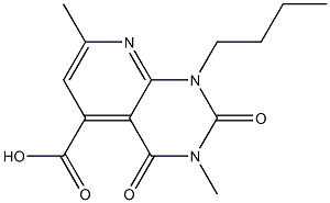 1-butyl-3,7-dimethyl-2,4-dioxo-1H,2H,3H,4H-pyrido[2,3-d]pyrimidine-5-carboxylic acid Struktur