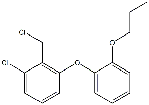 1-chloro-2-(chloromethyl)-3-(2-propoxyphenoxy)benzene Struktur